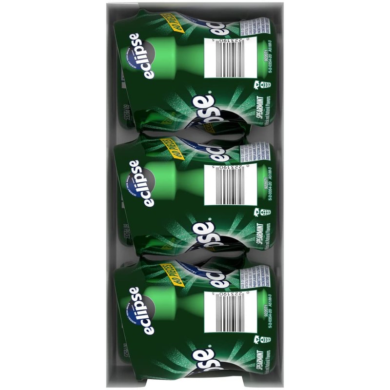 ECLIPSE Chewing Gum Sugar-Free - Spearmint Sugarfree Gum, Zero Sugar