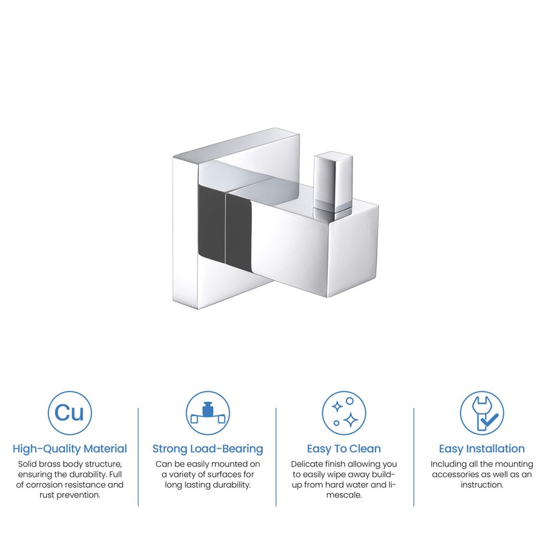 KIBI Cube Bathroom Towel Hook Wall Mounted Robe Hook |