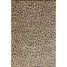 Mad Mats Abstract Outdoor Rug, Reversible Plastic Mat (Natural, 5' x 8')