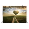 Loccor Fabric 9x6ft Sky Backdrop Field Shape Heart Tree at
