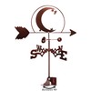 SWEN Products Crescent Moon and Star Weathervane (Adjustable Mount Included)