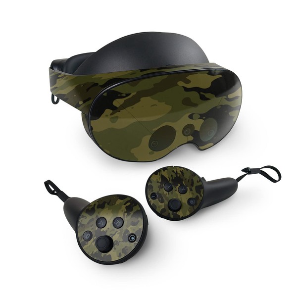 MightySkins Skin Compatible with Meta Quest Pro - Green Camouflage