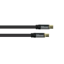 Good Connections SAT TV Antenna Cable – Coax plug to Coax socket – 2 x Sheath Current Filter (Ferrite Core) Double Shielding – Shielding Dimensions SmartFLEX - IEC/Coax Plug to Socket 1 m Black