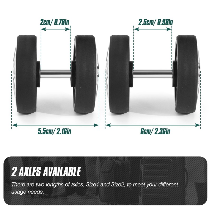 Zoofen 8 Pcs Luggage Replacement Wheels 50 x 12mm Double