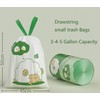 4 Gallon Small Trash Bags No-Tearing Drawstring 1.2 Mil Thick
