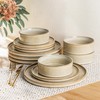 AmorArc Ceramic Dinnerware Sets, Handmade Reactive Glaze Stoneware Plates and
