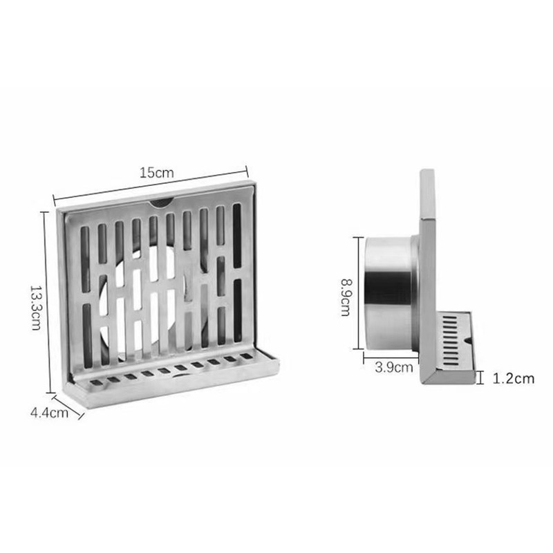 Side Drain 304 Stainless Steel Corrosion Resistance Thickened L Shape