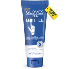 Gloves In A Bottle Gloves In A Bottle Psoriasis Eczema Relief Hand Lotion Travel Size - Shielding Lotion for Women, Men, 6 months old or older babies - Cracked Hands Repair Cream - 3.4 oz