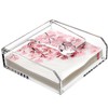 Napkin Holder for Table, 7"x7" Clear Acrylic Luncheon Napkin Holder