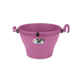 elho Corsica Hanging Basket 30 - Flower Pot for Balcony & Outdoor - Ø 37.5 x H 19.5 cm - Purple/Vivid Violet