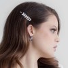 Allereya Crystal Wedding Hairpins Rhinestone Hair Pins Barrette Silver CZ