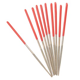Auniwaig 150 Grit Mini Diamond Needle File 2mm x 100mm Small Round Shape Micro Needle File For Micro Metal Sanding Sanding Jewelers Hobby Wood 10 pcs
