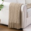 BATTILO HOME Tan Throw Blanket for Sofa Couch Office Living