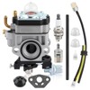 AUTOKAY 62100-81010 Carburetor with Blower Fuel Line Kit for Poulan