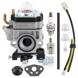 AUTOKAY 62100-81010 Carburetor with Blower Fuel Line Kit for Poulan Pro PR46BT 967086901 for Walbro for Echo for Shindaiwa for RedMax for Earthquake for Huskee for Powermate for Southland for Eskimo