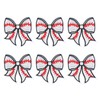 GEEHUA 6PCS Baseball Iron on Patches, Baseball Bow Patches Embroidered