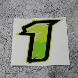 Racing DIY Number Car Sticker for Helmet Motor Fuel Tank Dirt Vike Motocross Cyling Decal (Number 1, Height 10cm)