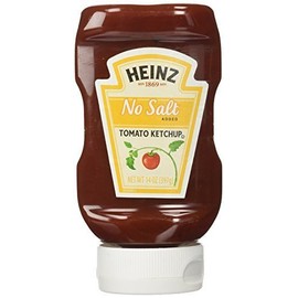 Heinz No Salt Added Tomato Ketchup, 14 Ounces (Pack of 2)