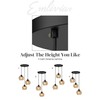 Emliviar 3-Light Cluster Pendant Lamp with Hammered Glass, Linear Barn