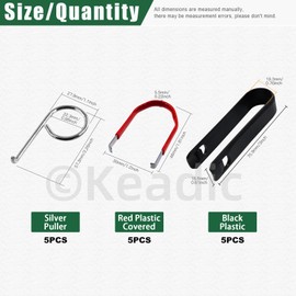 Keadic 15 Pce Lug Nut Cap Removal Tool Set, Rad Lug Nut Cap Abdeckungs-Center Removal Tool Set+ Kunststoff/Edelstahl Pullers Kompatibel/Ersatz für die meisten Arten von Autos