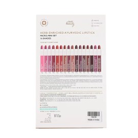 Just Herbs Herb-Enriched Ayurvedic Lipstick Micro Mini Set of 16 - NEW