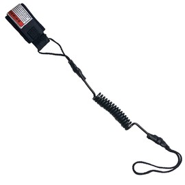 SHUNGXINYI Coiled Leash Coiled Paddle Surfboard Leash Sup Leg Rope Board Leashes Thick Wrist Strap Paddleboards Hand Rope Paddle Board Accessories for Longboards Surfboard, Black