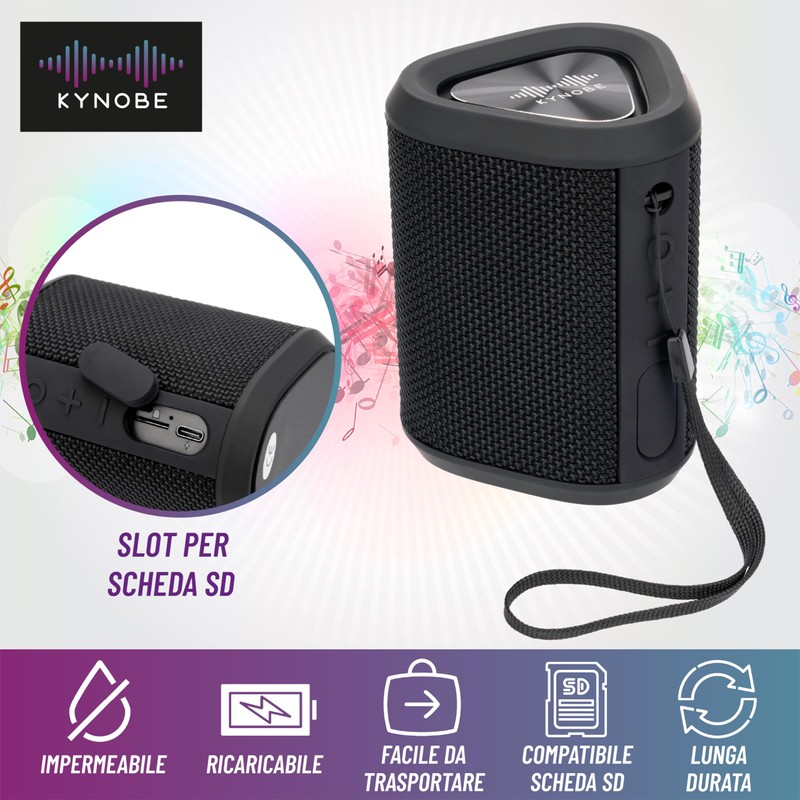 Tragbarer Bluetooth-Lautsprecher – Leistungsstarker Bluetooth-Lautsprecher mit hochwertigem Audio und kompaktem