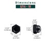 5/16-18 Black Acorn Hex Cap Nuts (20 pcs), 304 Stainless