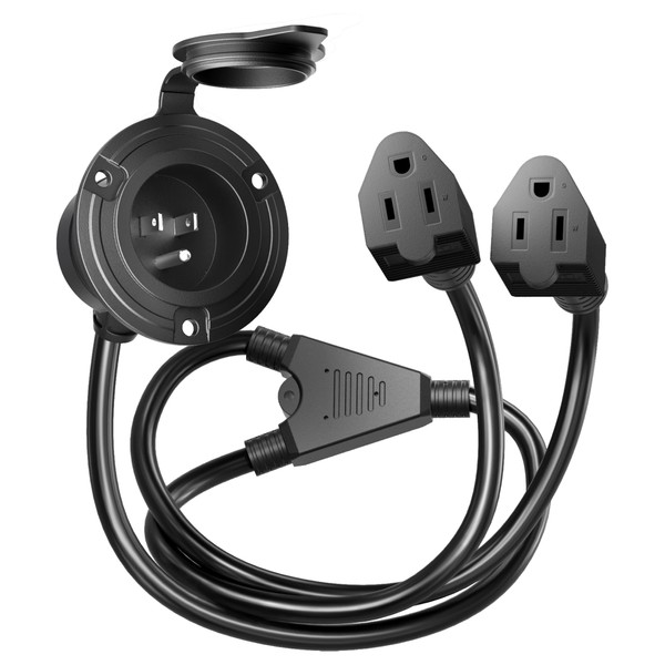 PlugSaf Shore Power Inlet Plug 15 Amp 125V AC Port