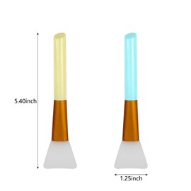 4 Pack Facial Brush, Makeup Spatula, Silicone Face Mask Applicator, Face Mask Brush for Skincare, Makeup Tools (Mixcolor)