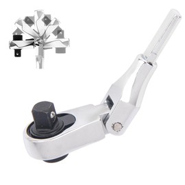 Cosmedge 2 in 1 Flex Head Ratchet Wrench for Leatherman Accessories,1/4 Inch Mini Bits Adapters for Socket & Bit Driver,72-Tooth Gear Stubby Ratchet Wrench