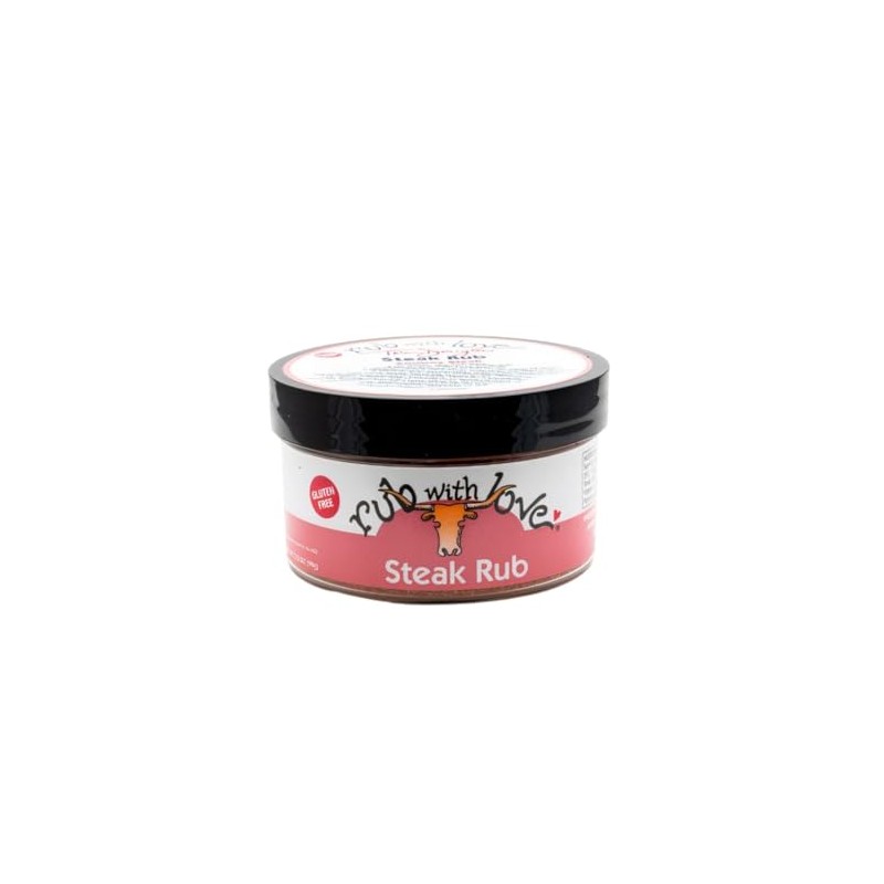 Rub w/Love Seasonings, 3.5oz (1 Pack, Steak)