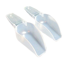 Tupperware Set of 2 Clear Small Canister Scoops with Handles