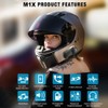 QSPORTPEAK MX1 Motorcycle Bluetooth Headset, 800M 2 Riders Helmet Intercom