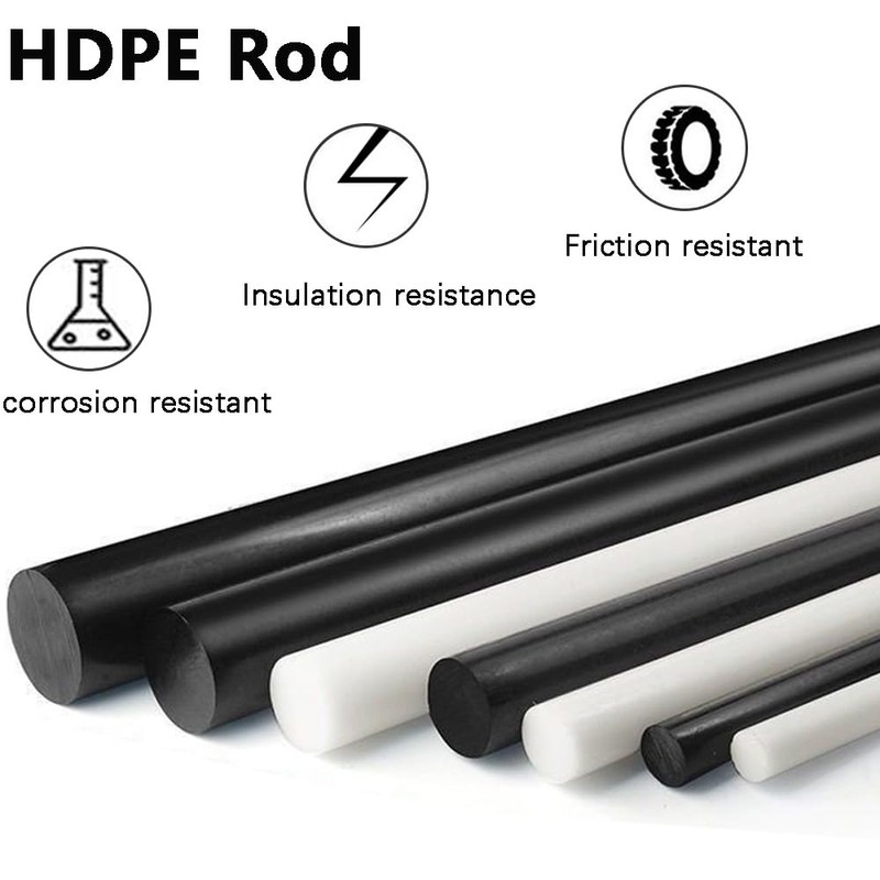 2 Pcs HDPE Rod,HDPE High Density Polyethylene Round Rod,3/4"x 13"