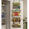 Mefirt 12 Inch Wide Narrow Over The Door Pantry Organizer,