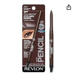 Revlon ColorStay Pencil Waterproof Eyeliner, Smudge-Proof, Eye Makeup with Built-In Sharpener, Packaging May Vary, 202 Black Brown, 0.01 Oz