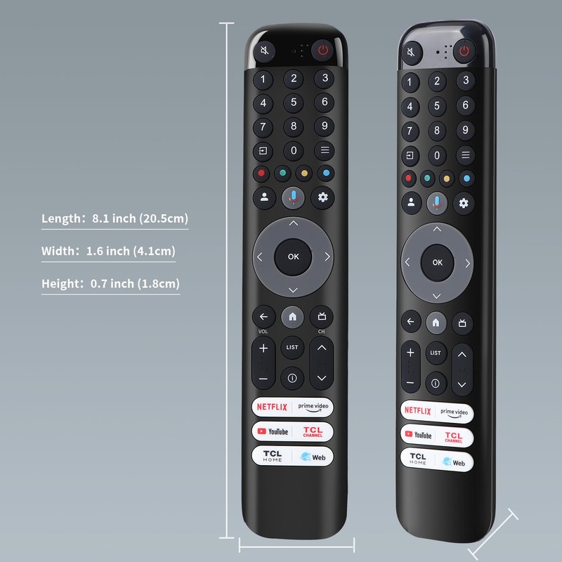 Gvirtue Voice Remote Control RC833 RC813 for TCL TV, Replacement