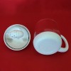 Anya Clear Glass Cat Tea Mug 8 Oz Speckled Base