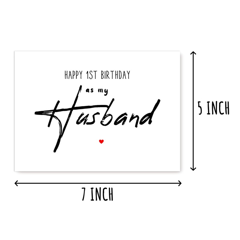 VLPGifts 1st Birthday Greeting Card - Husband - White