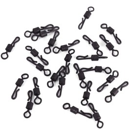Dilwe Quick Change Swivels, 25pcs Q-shaped Fishing Tackle Quick Change Swivels Fishing Carp Terminal Accessory, UK Size 8