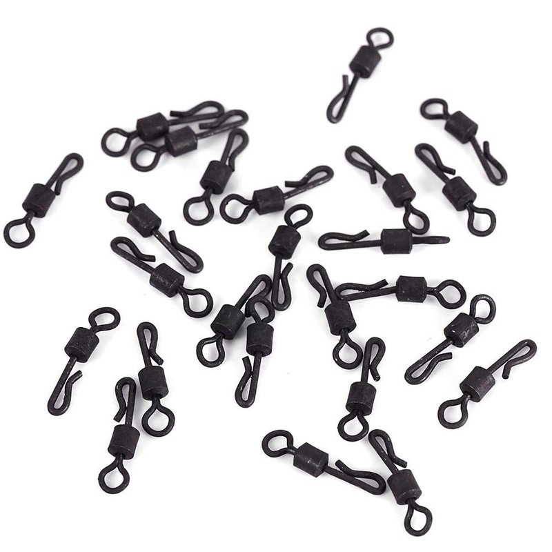 Dilwe Quick Change Swivels, 25pcs Q-shaped Fishing Tackle Quick Change