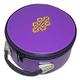 UK EMPIRE GROUP Masonic Scottish Rite 33rd Degree Crown Cap Case Purple (Gold Embroidered Salem cross) Hat Carrying Box