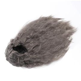 Peluca Gris Ondulada y Rizada Larga para Mujer, Peluca Sintética Resistente Al Calor de Parte Media, Color Gris Plateado, para Fiesta de Navidad, Cosplay