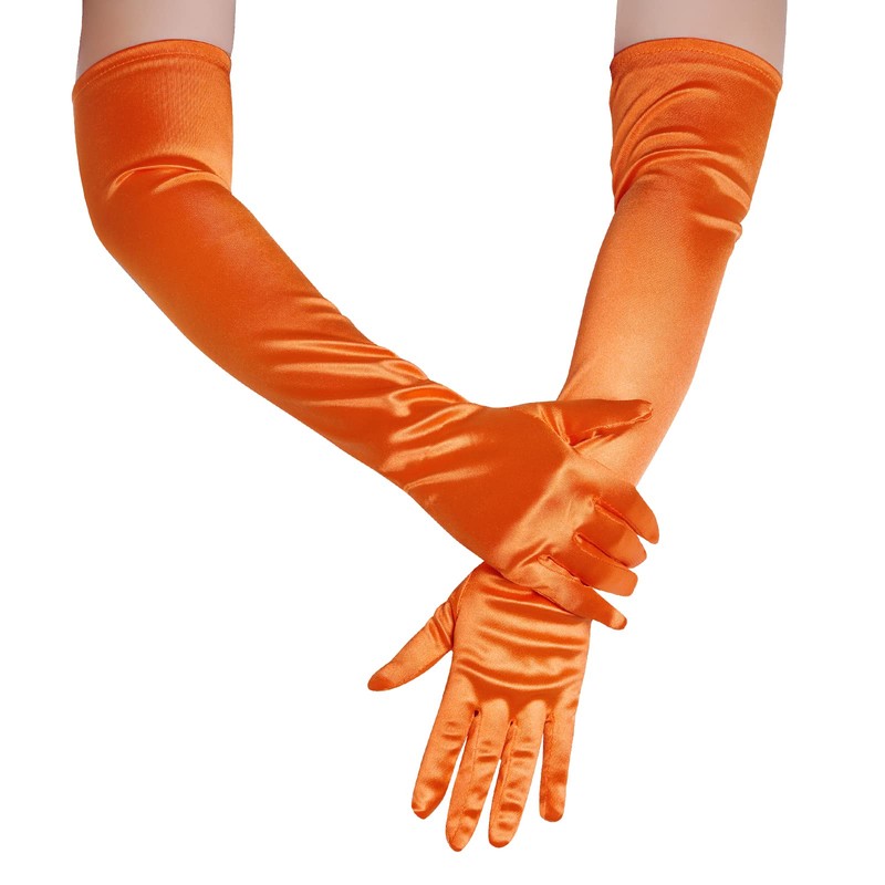 Wobe Long Opera Party 20s Satin Gloves Stretchy Adult Size