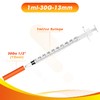 1ml/cc 30G 1/2" 13mm Syringe, Pack of 20