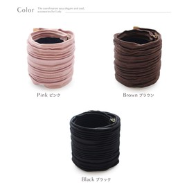 JewelVOX Hair Accessories, Pony Hook, Hair Cuff, Gathered, Polished, Satin (Black)