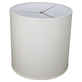 FenchelShades.com 18" Top Diameter x 18" Bottom Diameter 18" Height Cylinder Drum Lampshade USA Made (Cream)
