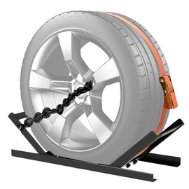 ECOTRIC Semi Truck Spare Tire Rack Commercial Truck Tire Storage Rack Tractor Trailer with Ratchet Strap Chain