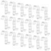 Dunzy 24 Pcs Picture Rail Hooks White Picture Rail Hangers